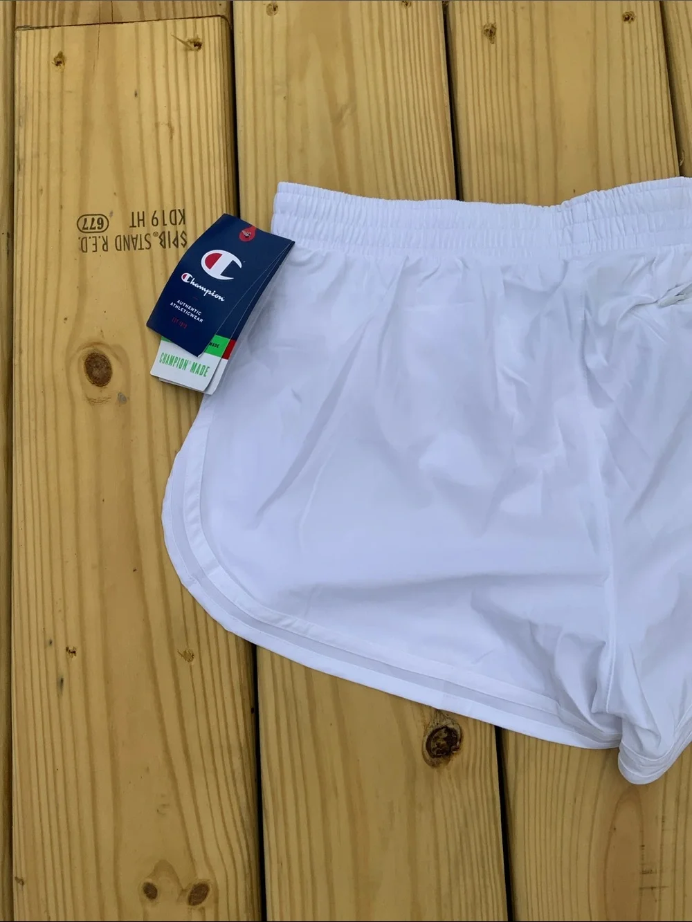 NWT Champion White Varsity Shorts With Built In Liner 3.5” Inseam Size Medium